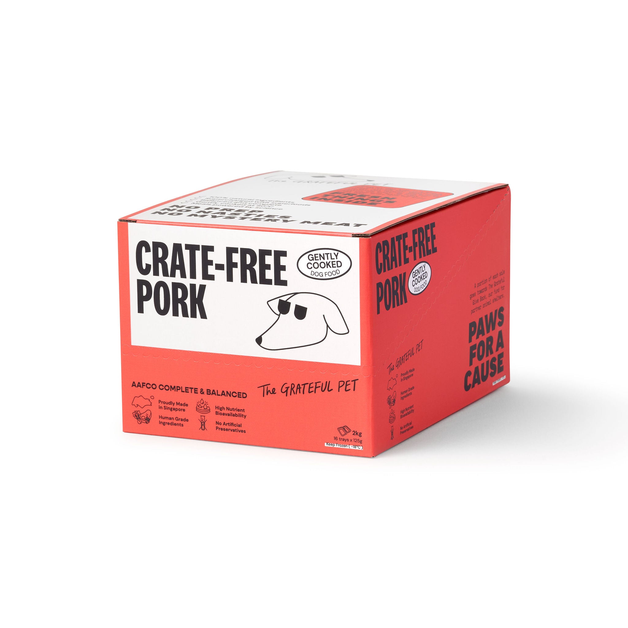 The Grateful Pet: Cooked Food for Dogs, Crate-free Pork