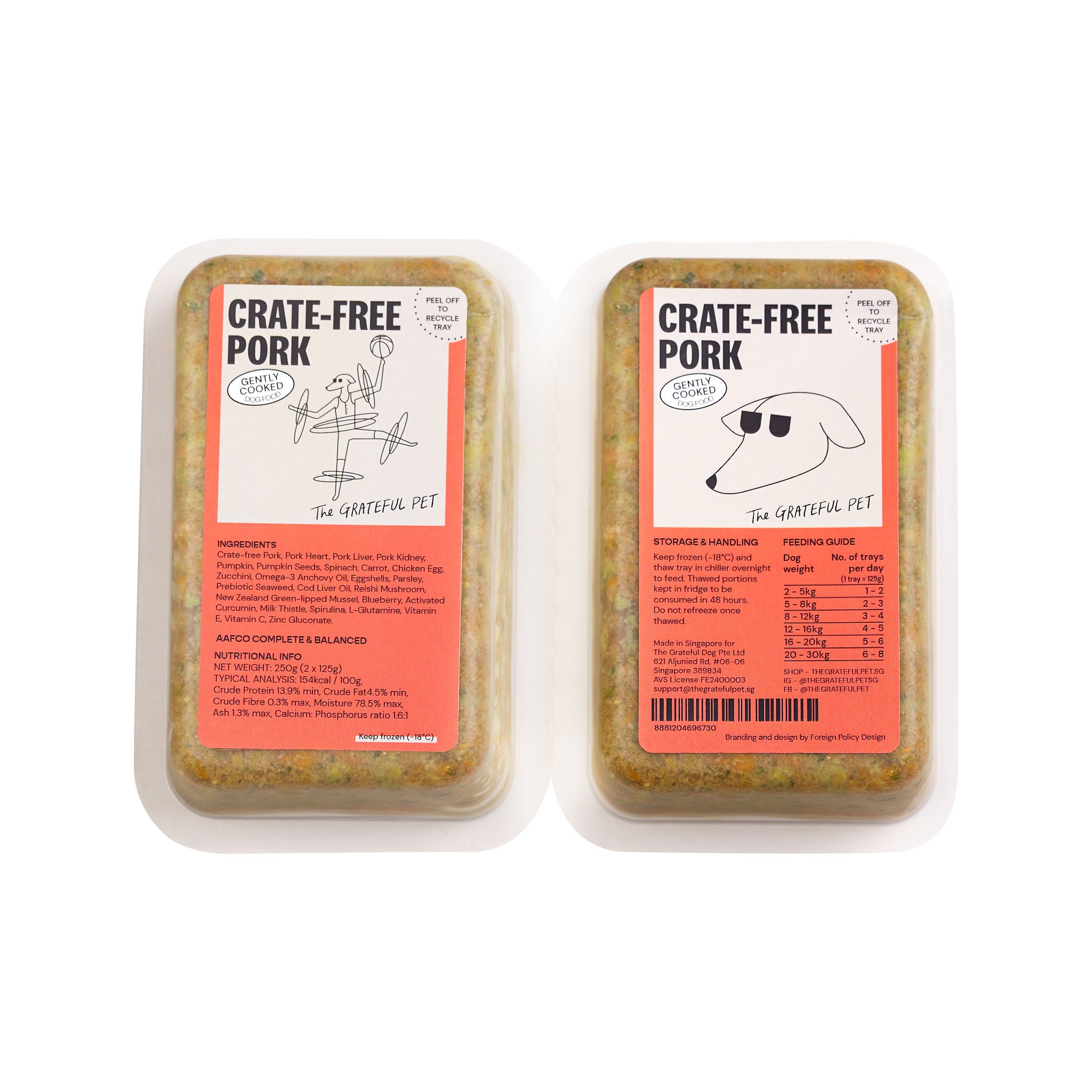 The Grateful Pet: Cooked Food for Dogs, Crate-free Pork