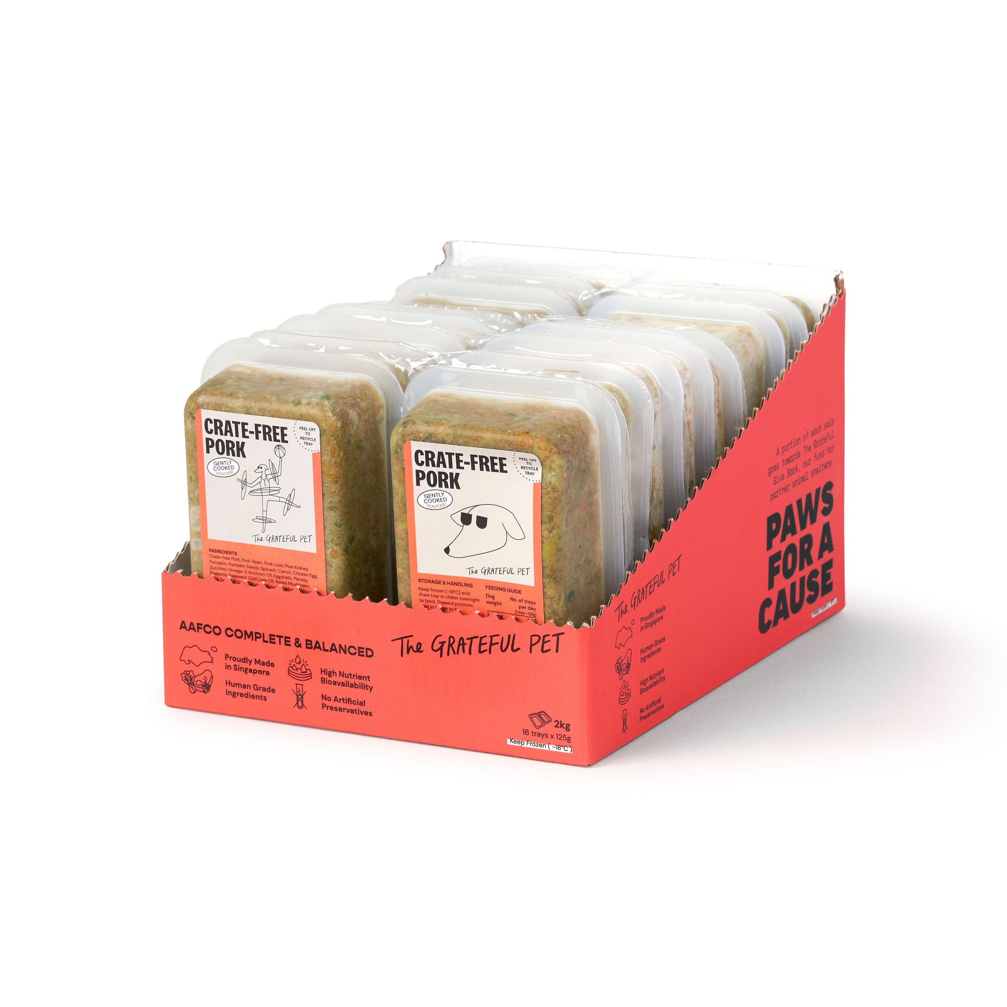 The Grateful Pet: Cooked Food for Dogs, Crate-free Pork