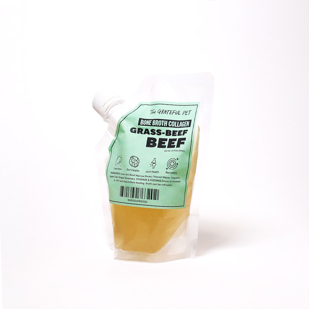 The Grateful Pet: Grass-fed Beef Bone Broth Collagen for Dogs and Cats