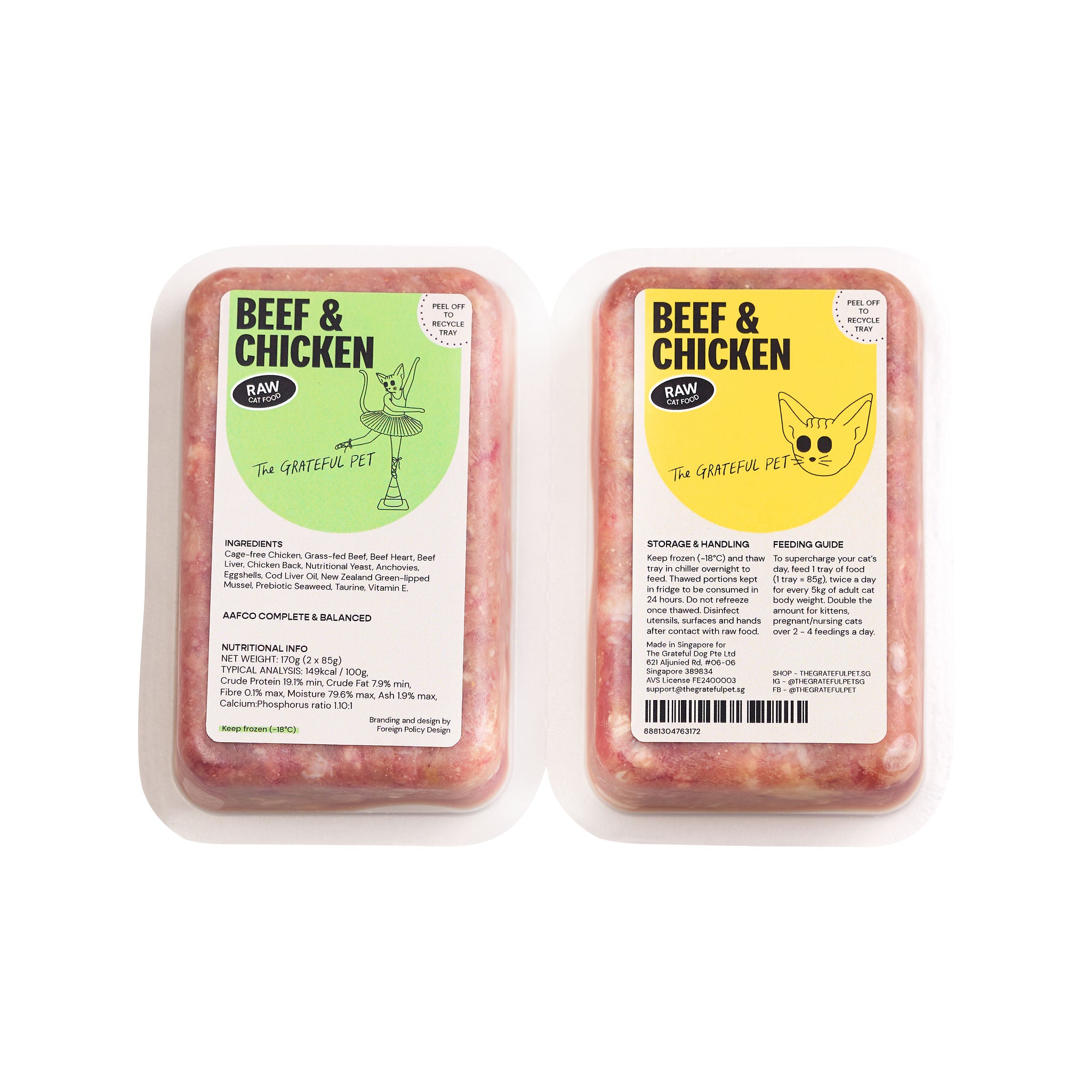 The Grateful Pet: Raw Food for Cats, Grass-fed Beef & Cage-free Chicken