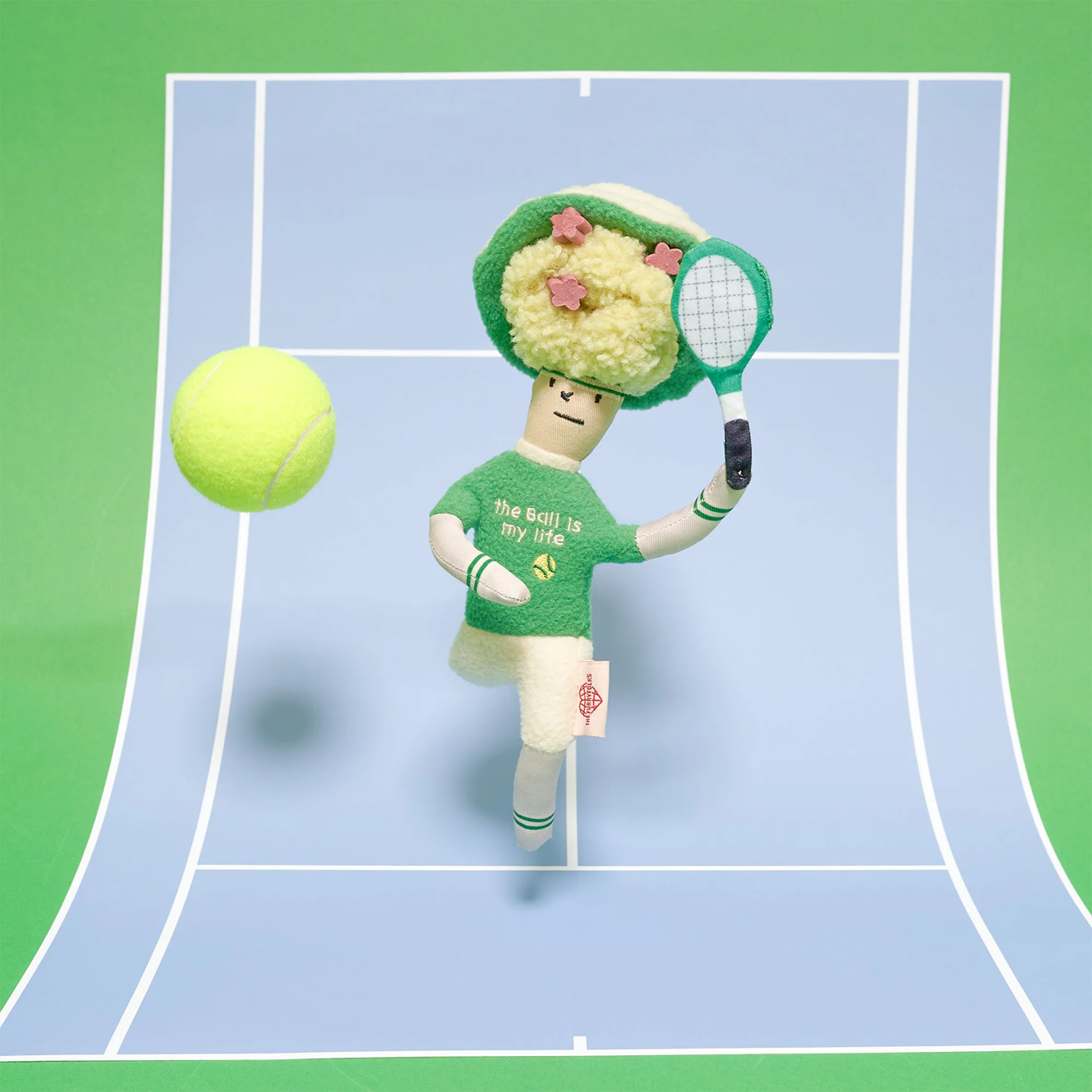 Squeaky Interactive Hooman Nosework Dog Toy, Tennis