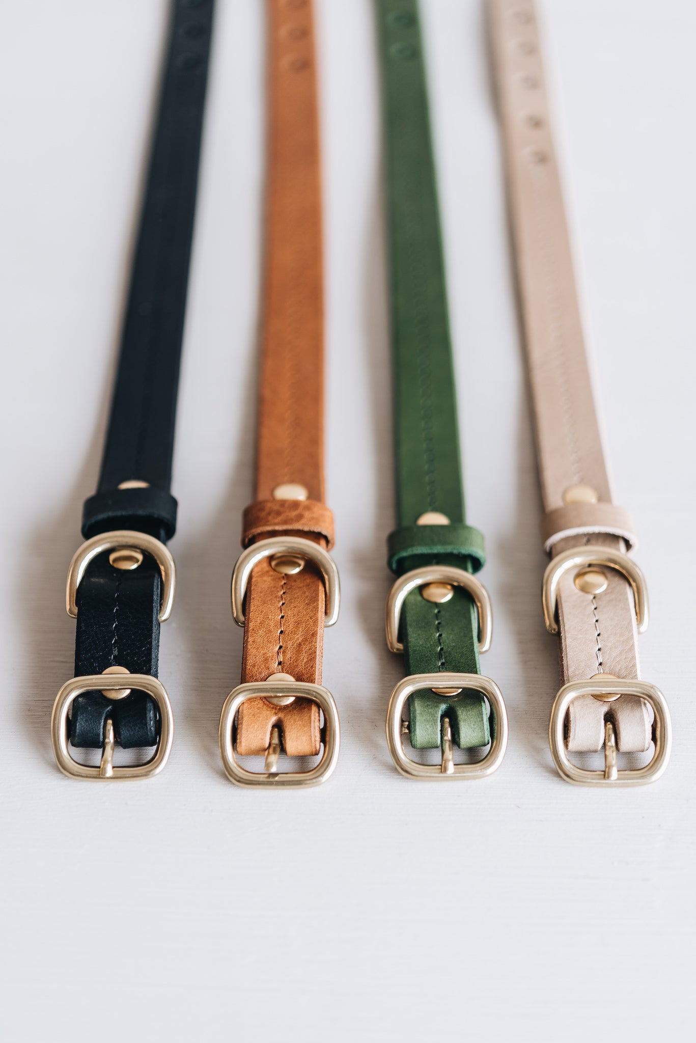 Band&Roll Fir Leather Dog Collar Ginger and Bear