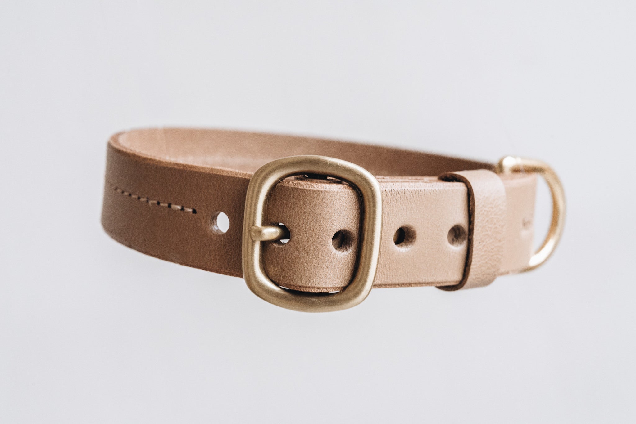 Band&Roll Fir Leather Dog Collar Ginger and Bear