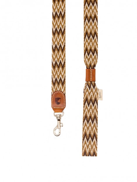 Buddys Dog Wear Peruvian Brown Cott0on Dog Collar Lead Leash