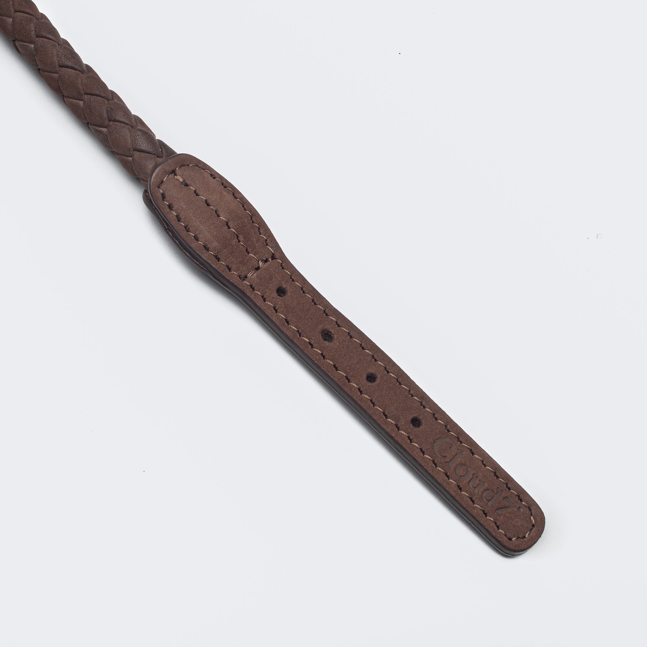 Cloud7 Dog Collar Braid Leather Ravello Hazel