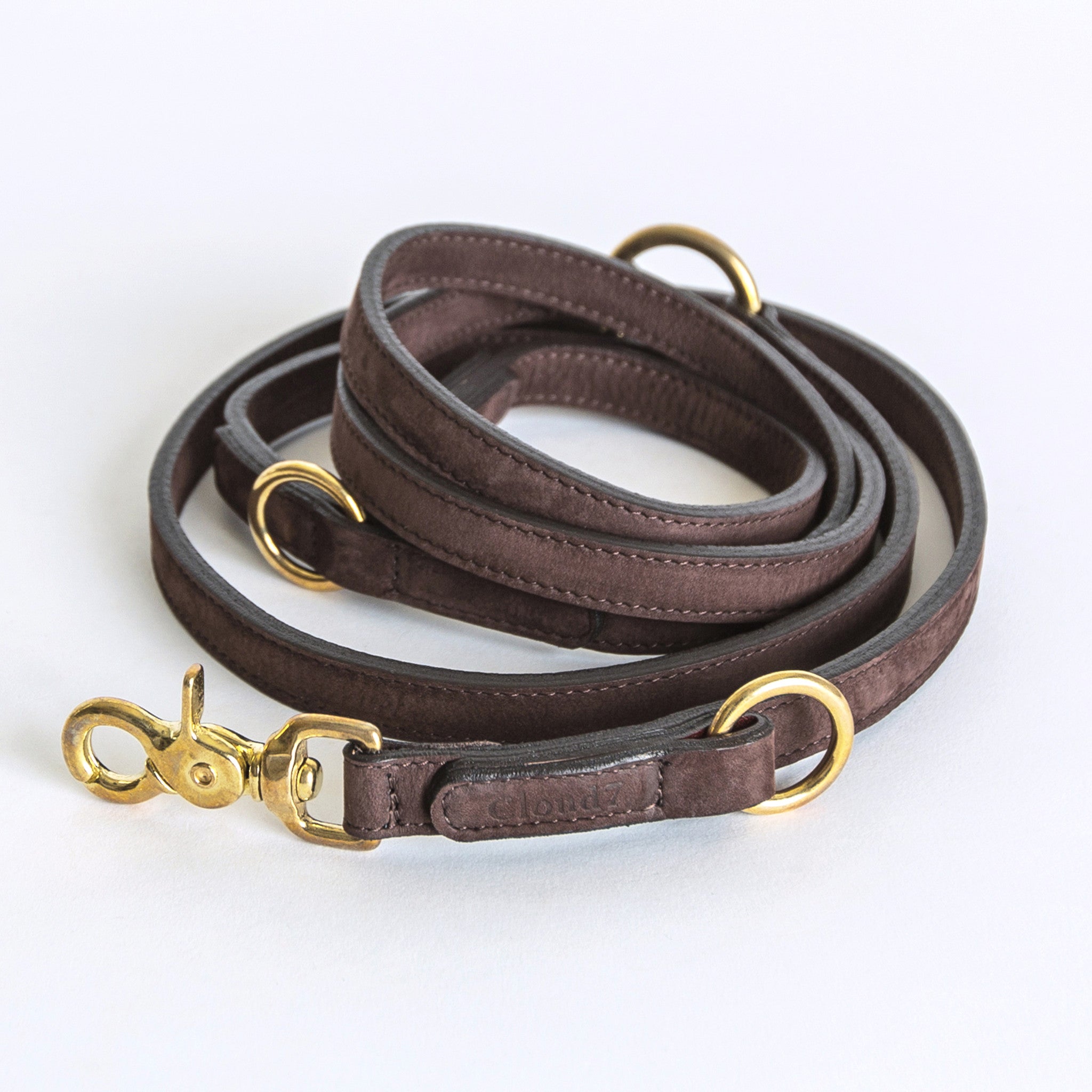 Cloud7 Tiergarten Nubuck Dog Adjustable Leash in Mocca