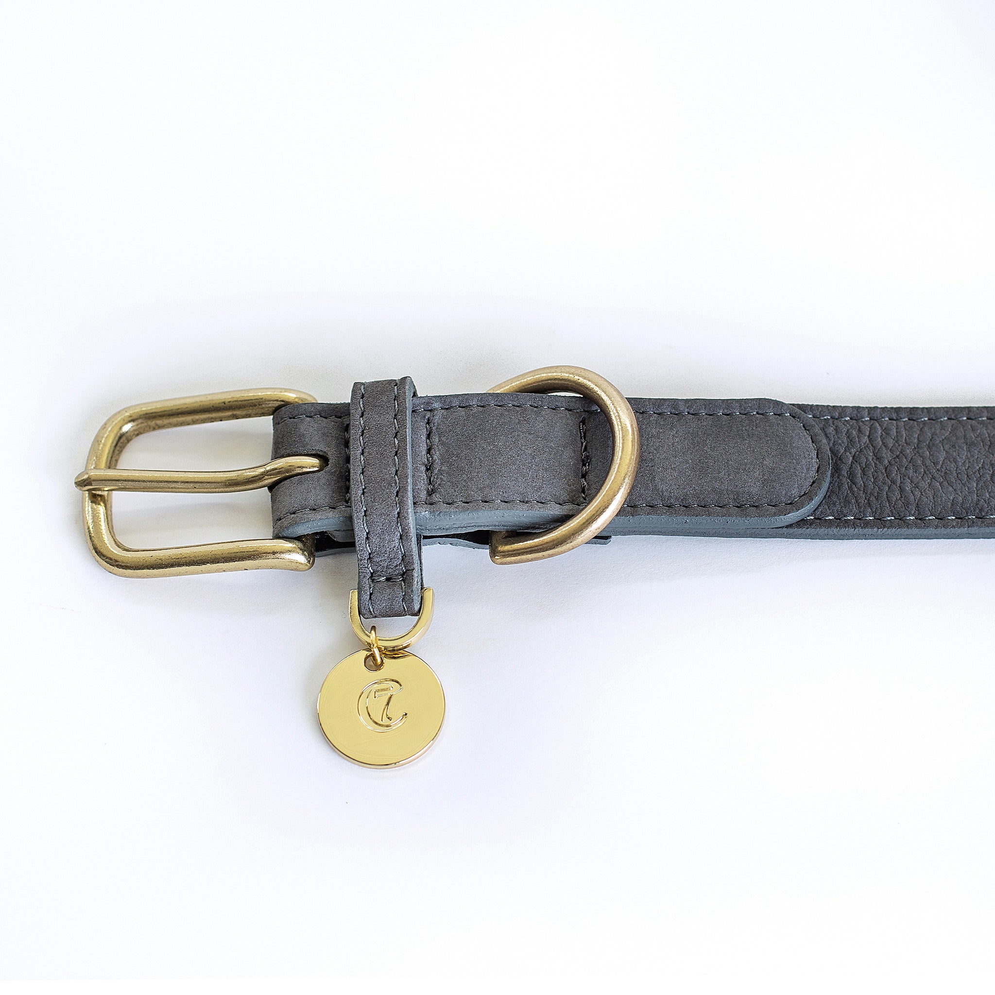 Cloud7 Tiergarten Nubuck Dog Collar in Taupe