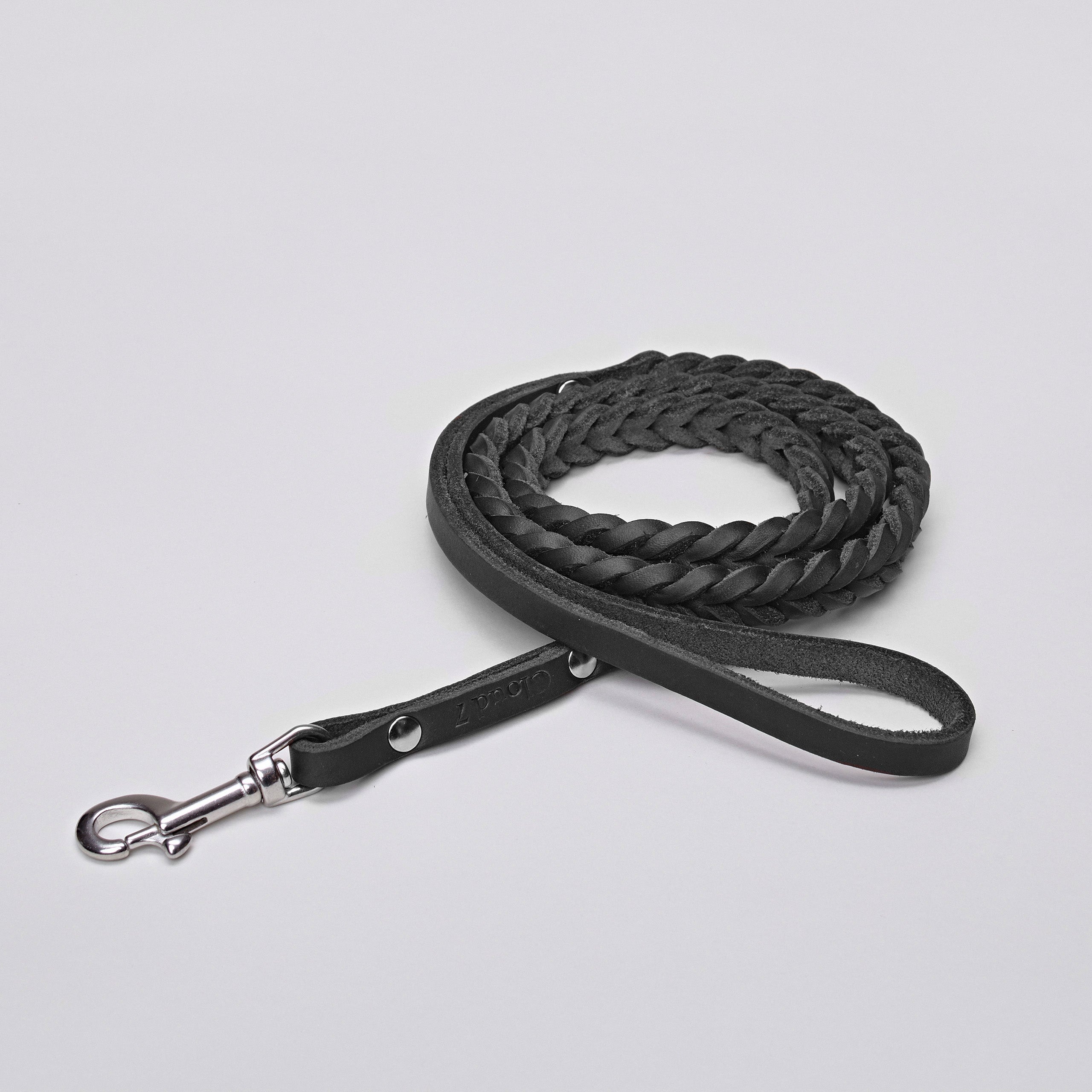Cloud7 Dog Leash Central Park Black Leather