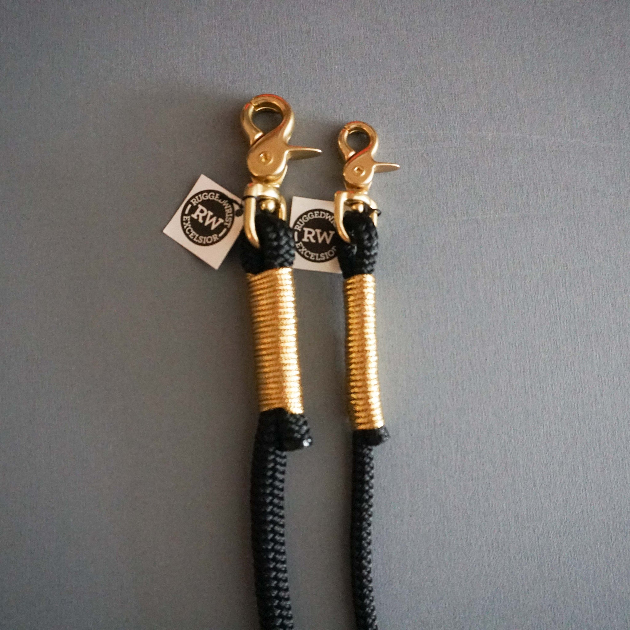 Rugged Hudson Leash: Gold and Black