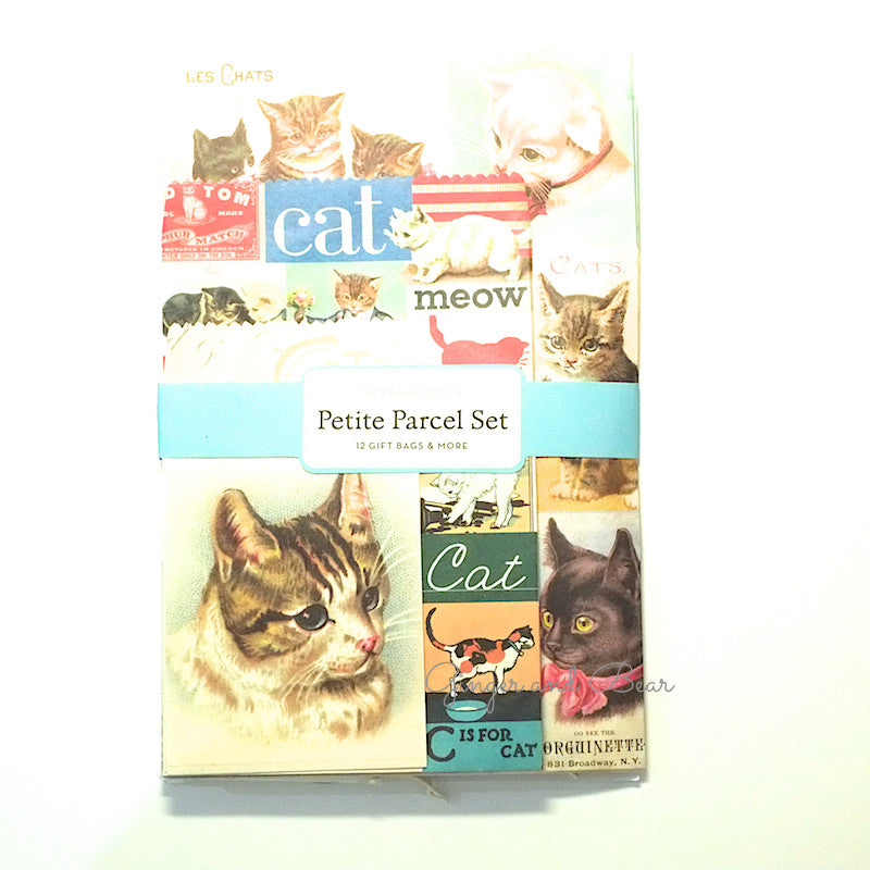 Stationery: Cavallini Vintage Cats Petite Parcel Set