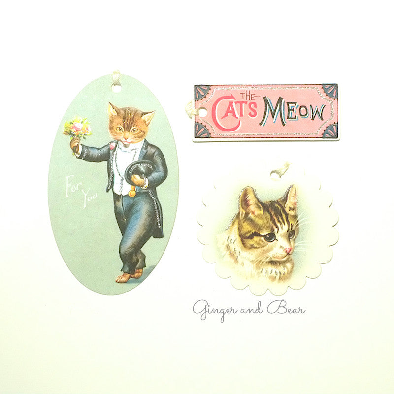 Stationery: Cavallini Vintage Cats Petite Parcel Set
