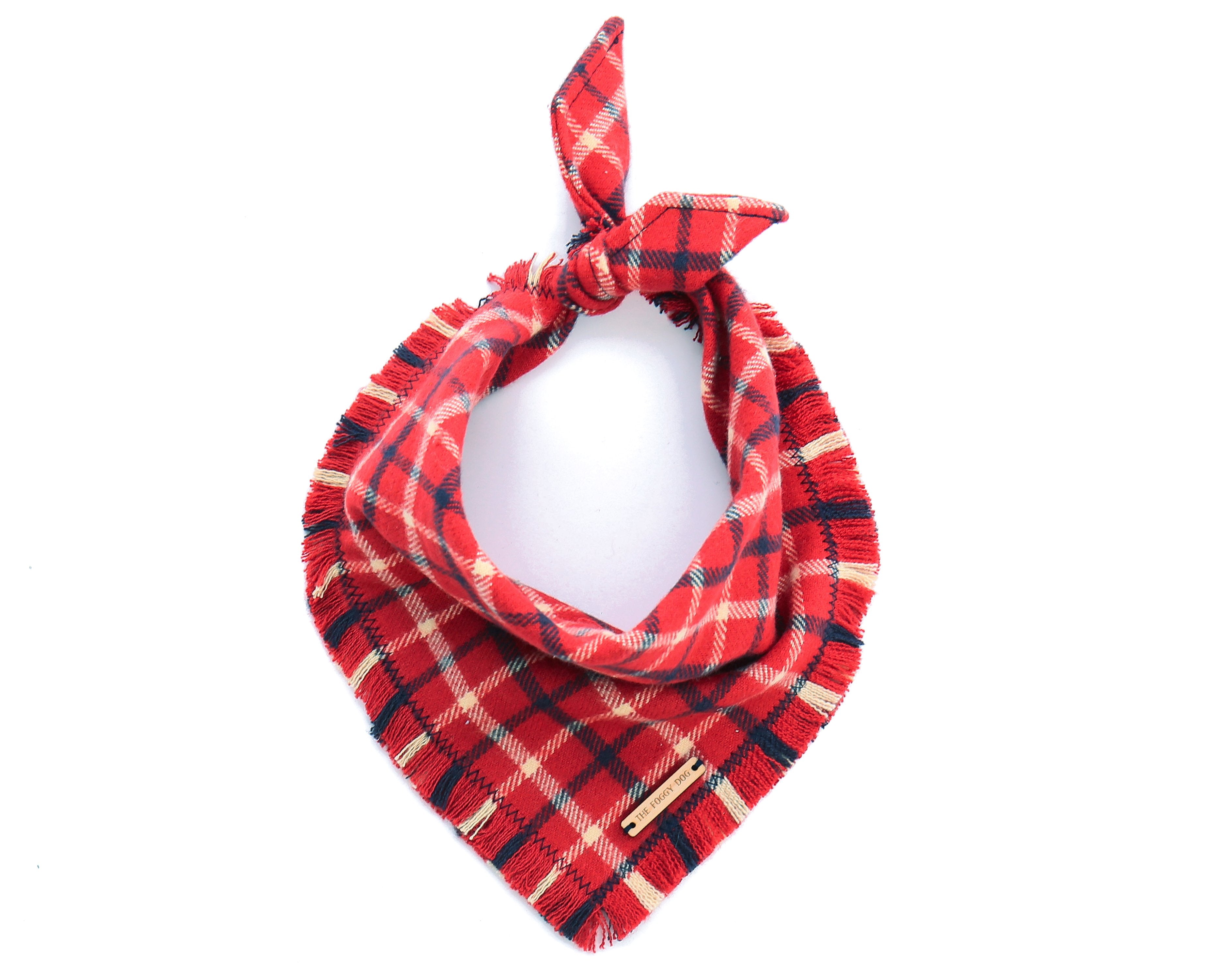 Foggy Dog Cat Country Flannel Plaid bandana