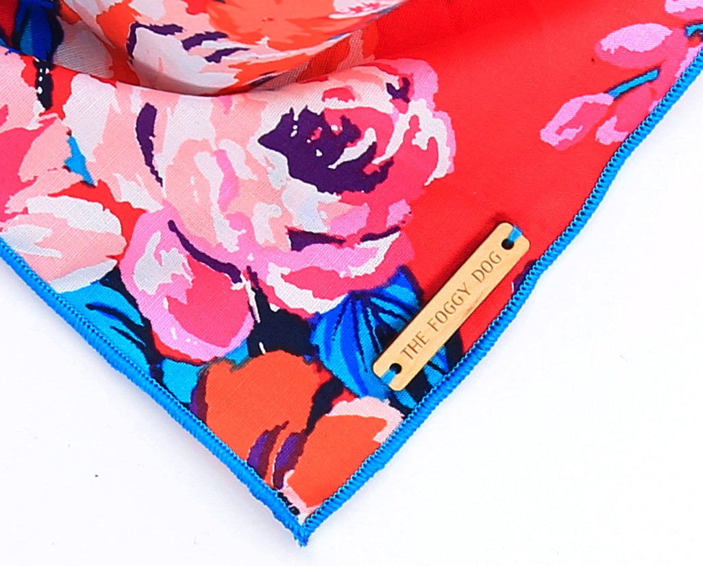 Foggy Dog Pink Posies Dog Bandana