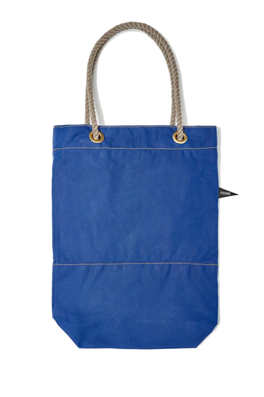 Found My Animal Cotton Canvas Tote Bright Blue