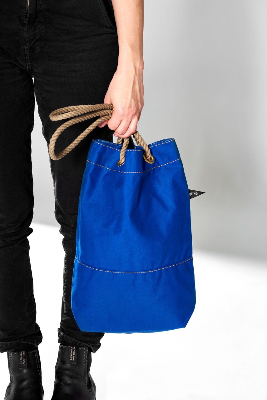 Found My Animal Cotton Canvas Tote Bright Blue