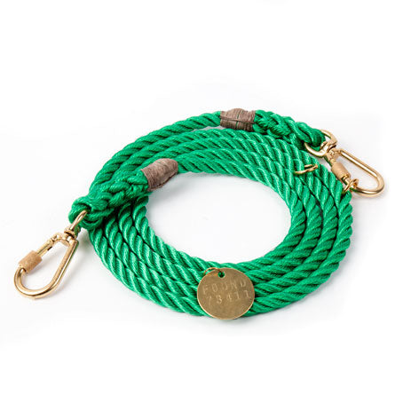 Adjustable Rope Dog Leash Miami Green