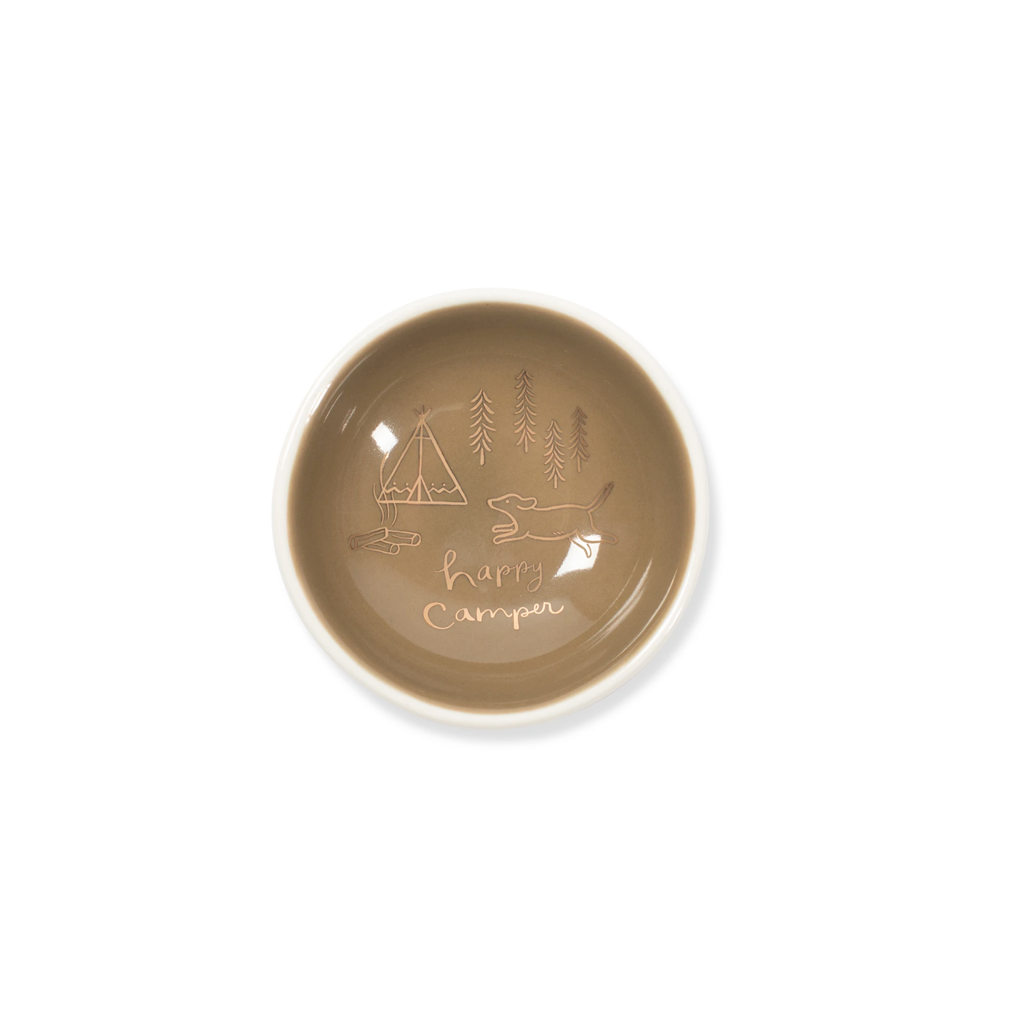 Happy Camper Round Trinket Dish Tray