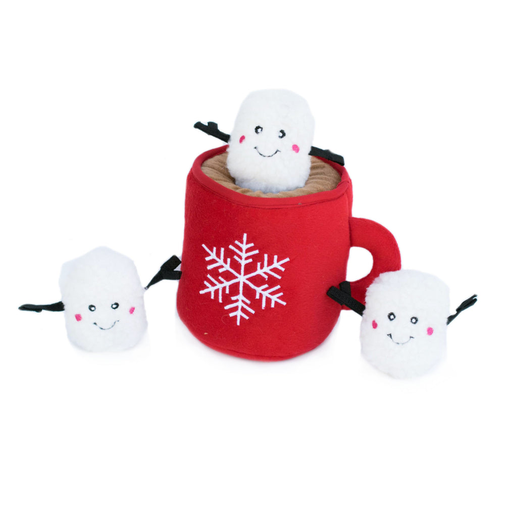 Holiday Burrow Hot Cocoa, Interactive toy for Dogs and Cats