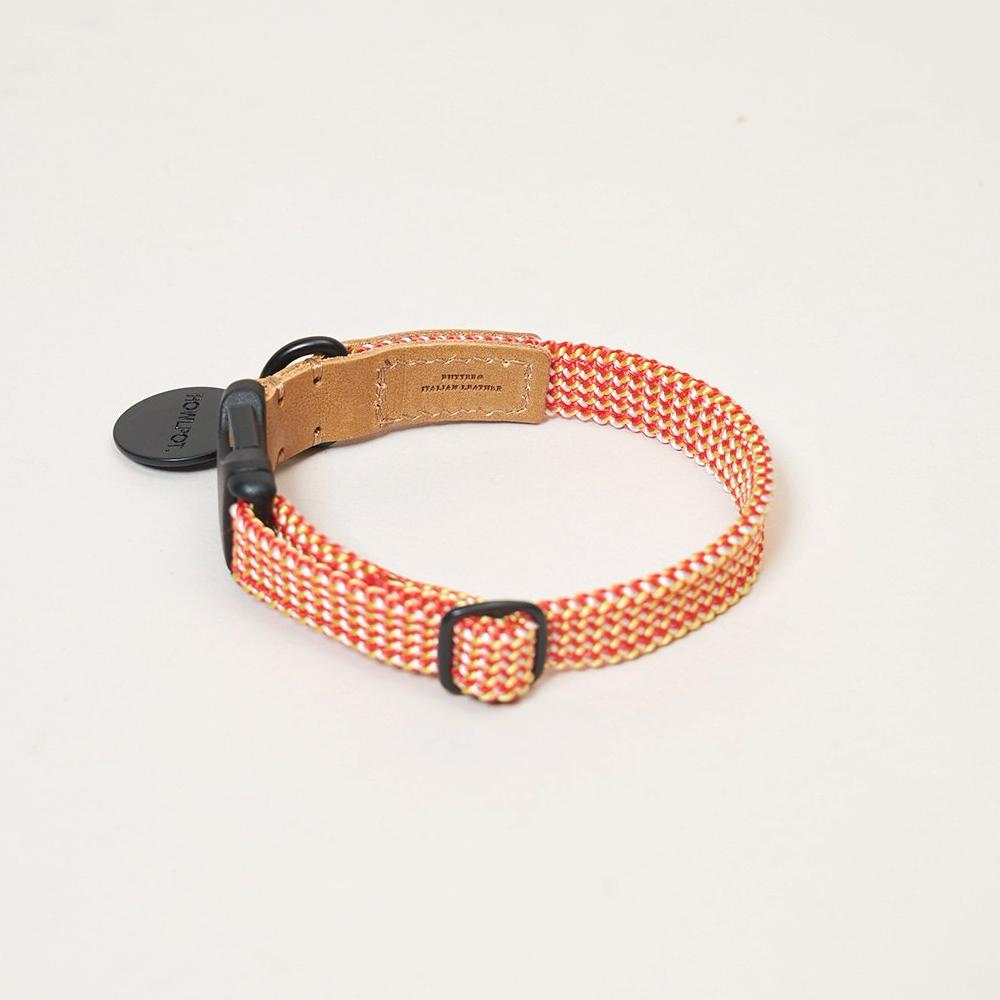 HowlPot We are Tight Ribbon Dog Collar Cherry Twizzle