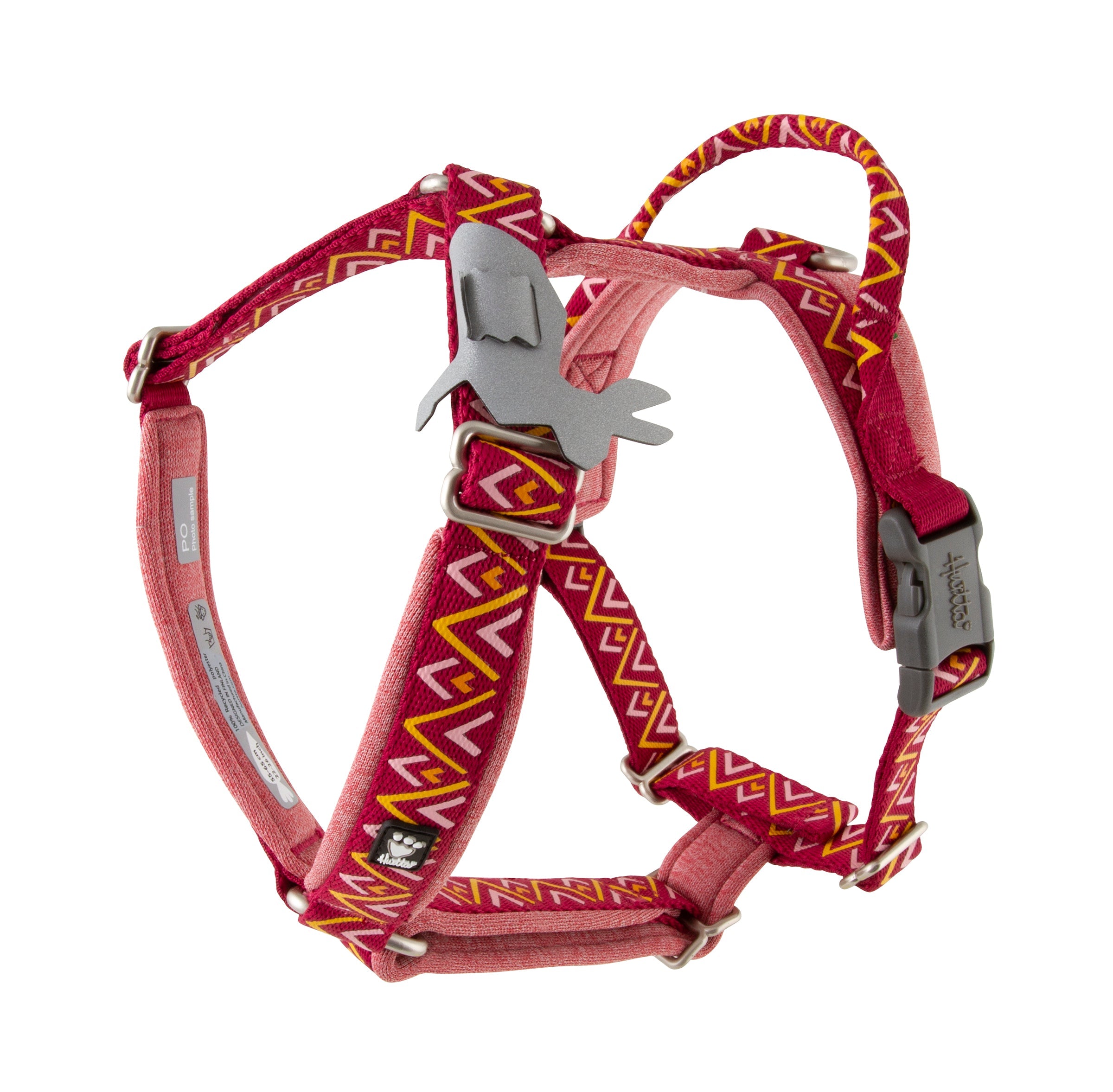 Hurtta Dog Y-Harness: Razzle Dazzle, Beetroot
