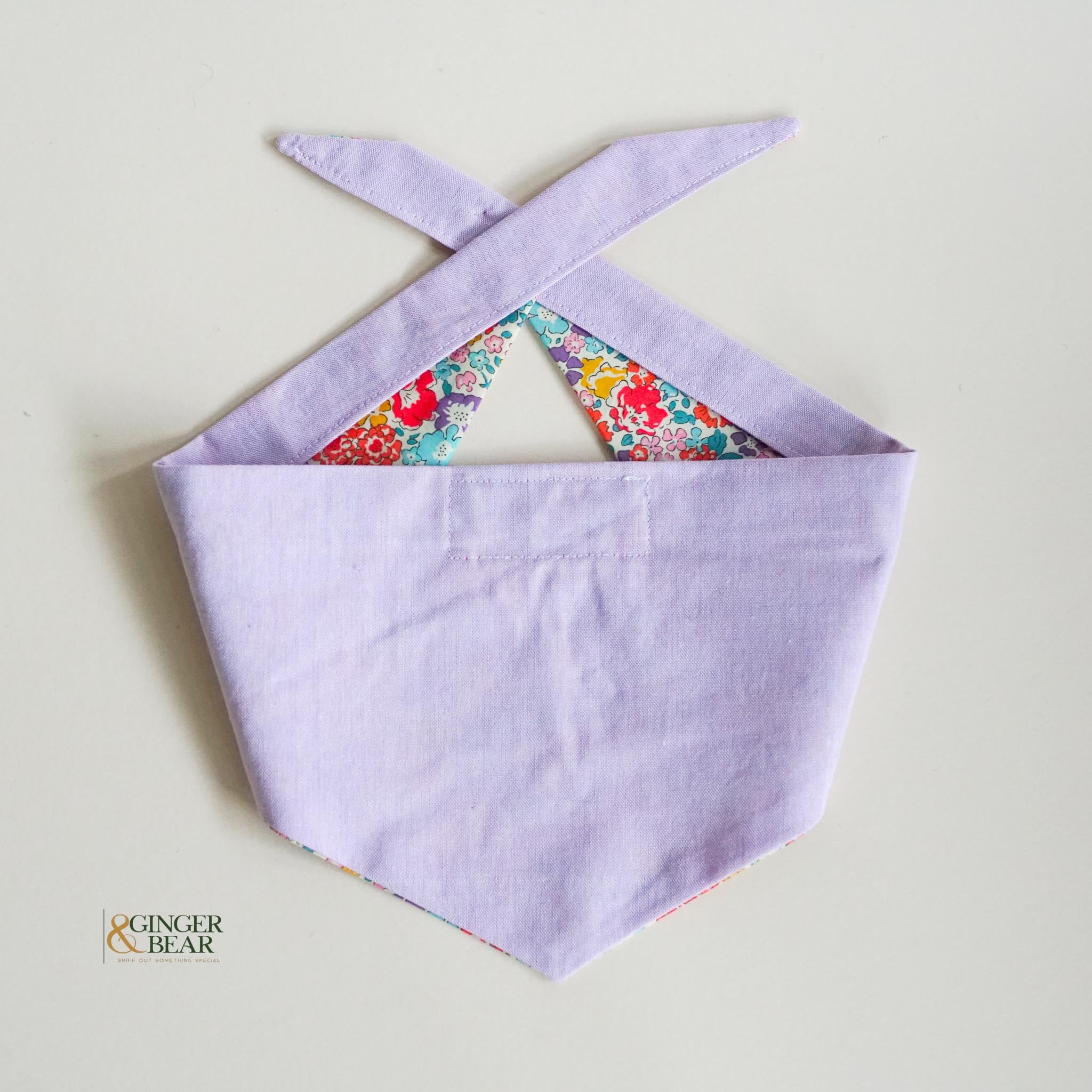 LISH Dog Bandana, Jubilee Liberty Floral Purple