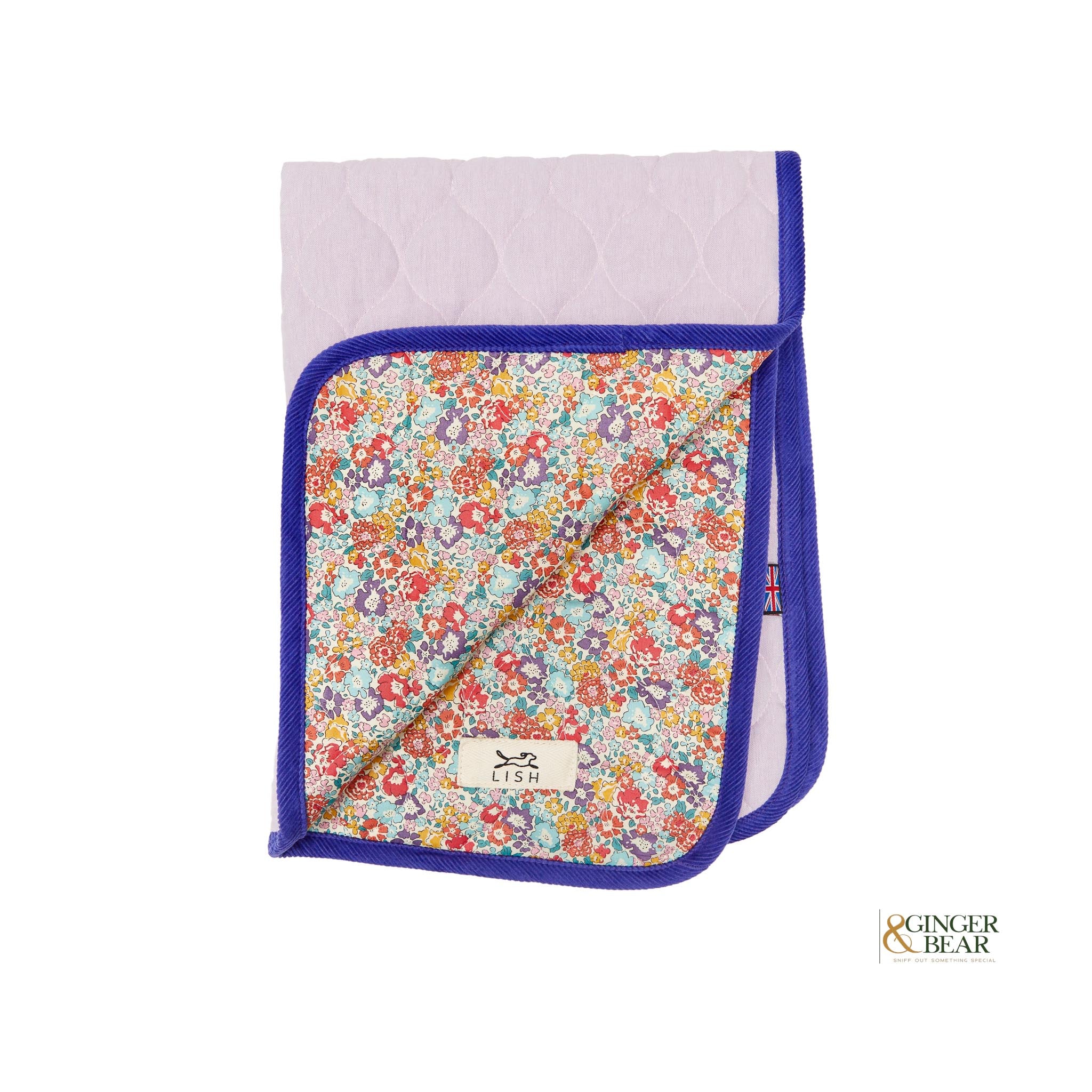 LISH Dog Travel Blanket, Jubilee Floral Purple