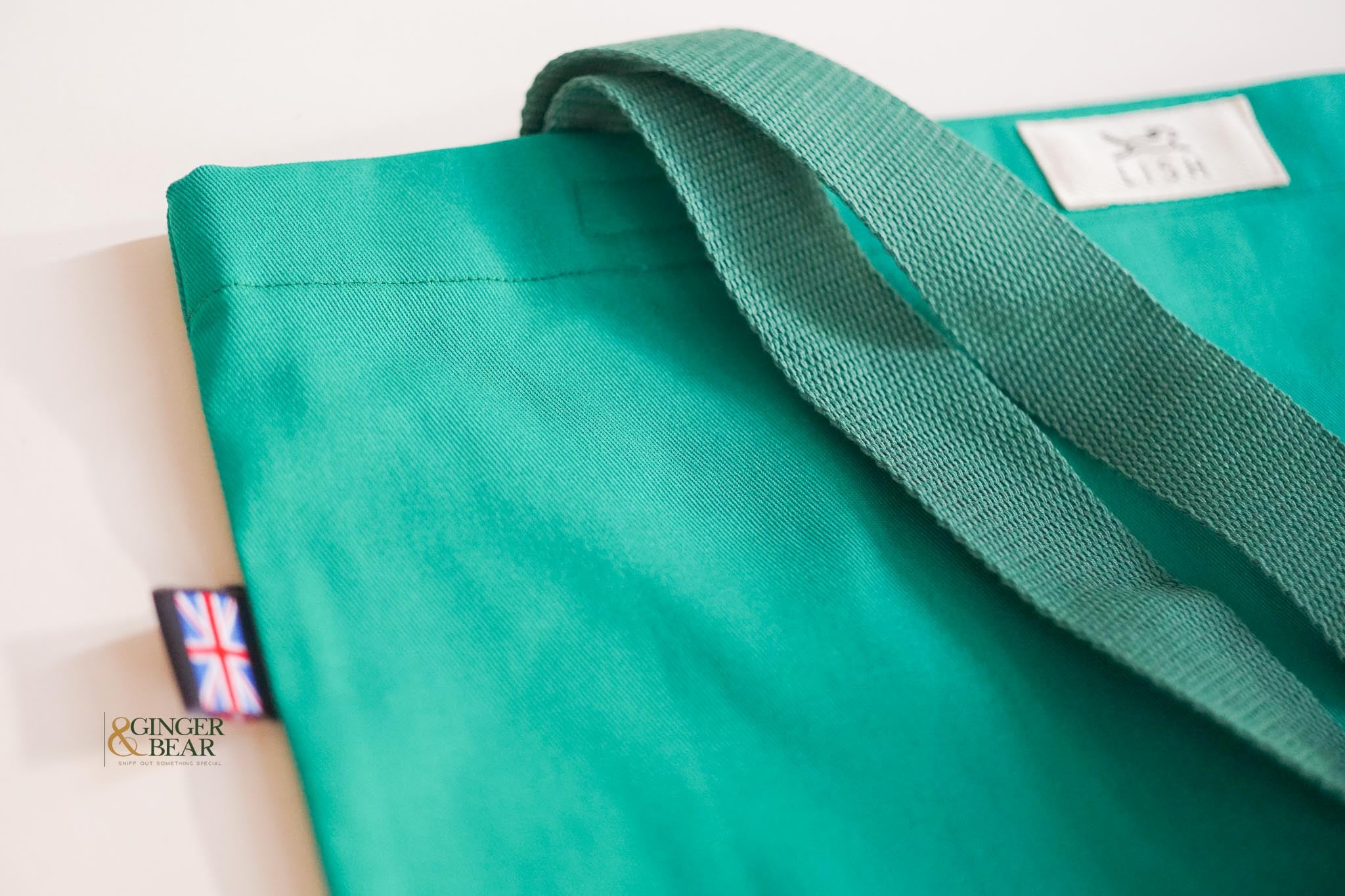 LISH Winkley Cotton Tote Bag, Pea Green