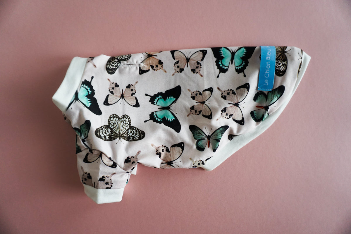 Le Chien Bleu NY Dog T shirt Cat Butterfly Lovers