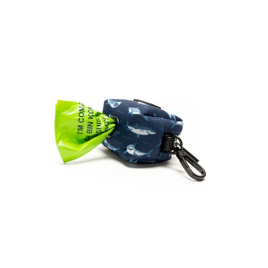 Lucy&Co Dog Poop Bag Holder: Shark Attack