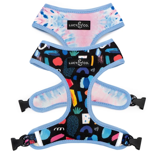 Lucy&Co Reversible Dog Harness: Singing in the Rain