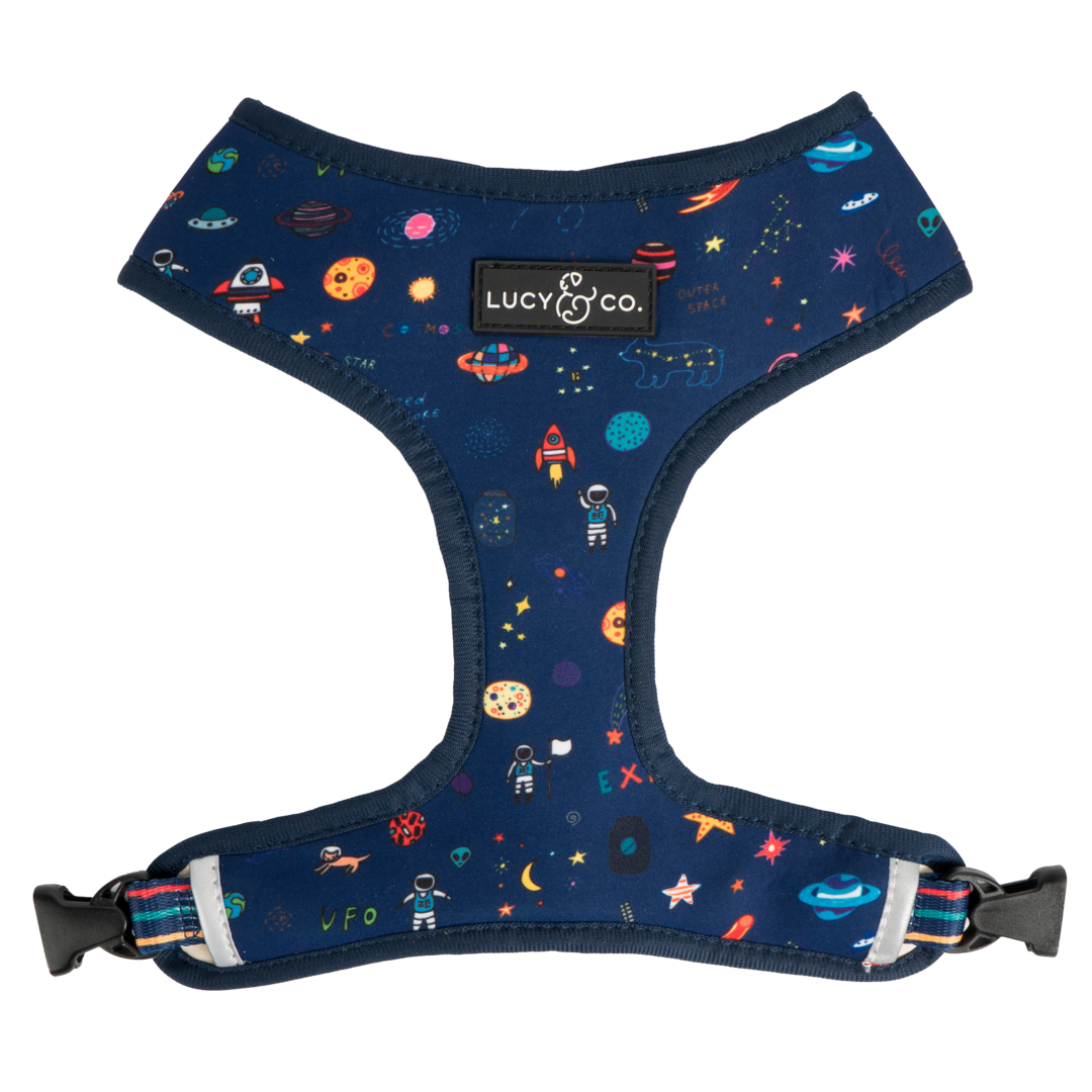 Lucy&Co Reversible Dog Harness: The Space Doodle