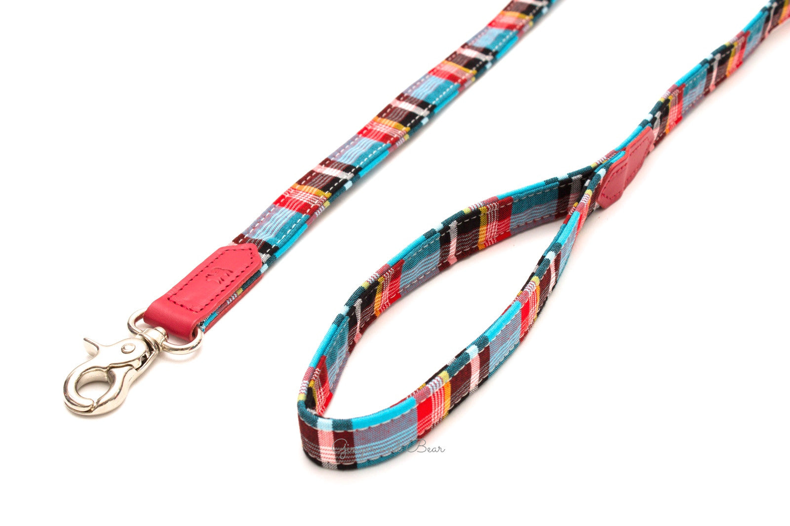 Hiro+Wolf Classic leash: Masai Blue Check