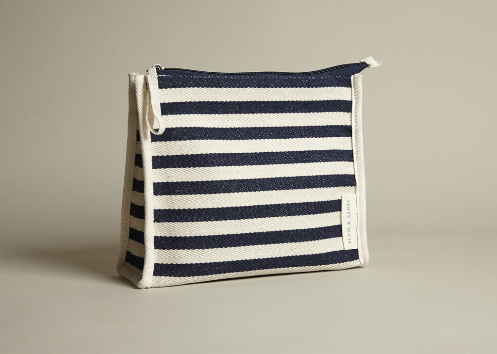 Washbag: Navy Stripe