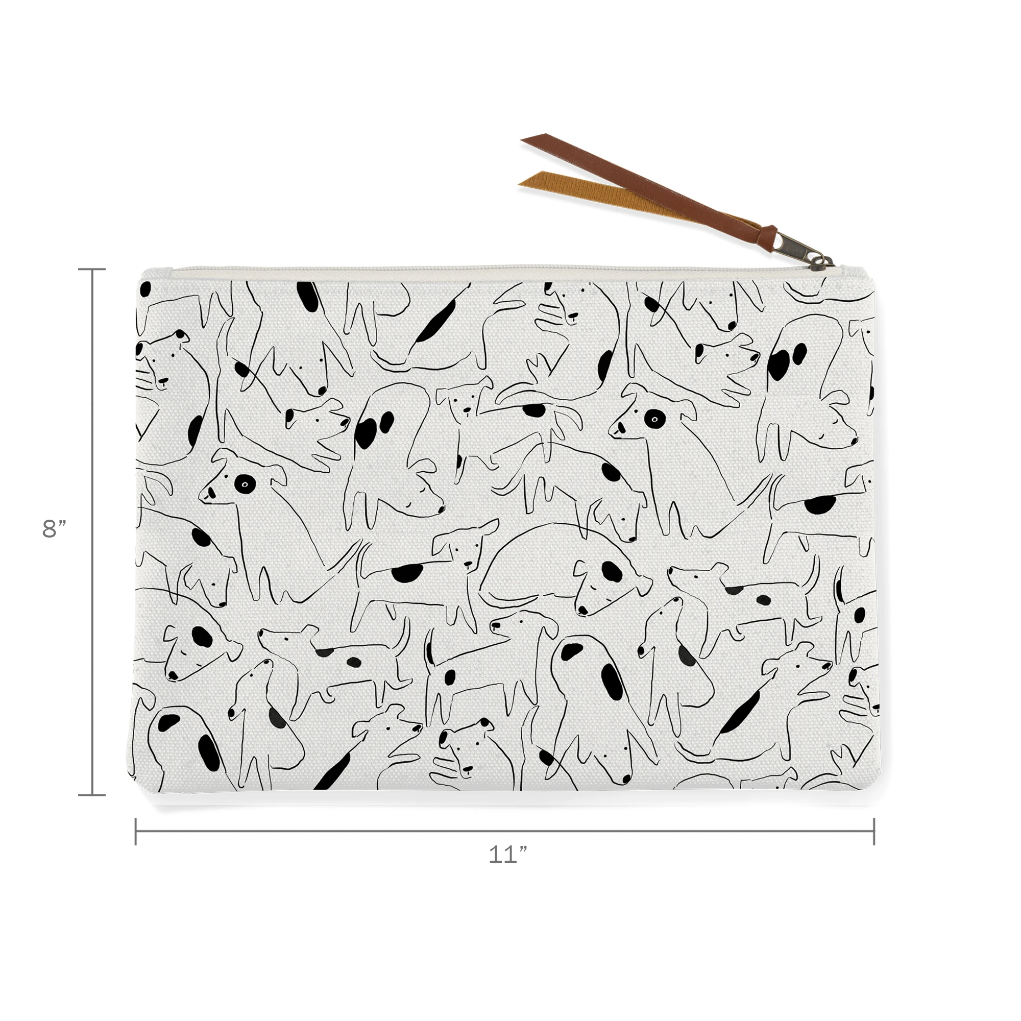 Nosey Dog Spot Canvas Pouch