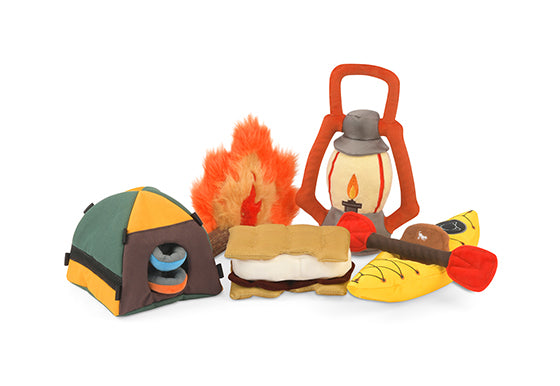 Camp Corbin Squeaky Plush Dog toys, Gimmie S'more