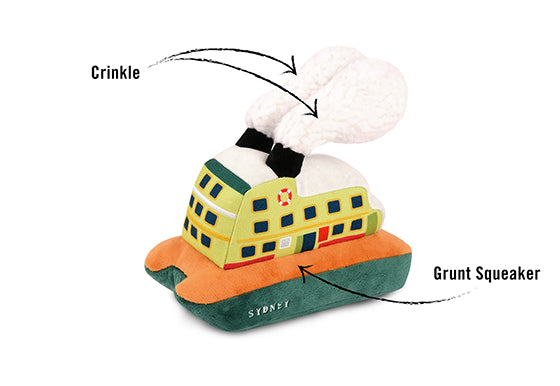 P.L.A.Y. Canine Commute Plush Dog toys: Fetching Ferry