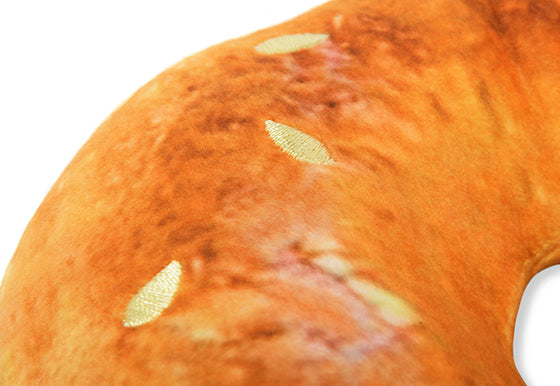 P.L.A.Y. Montreal Munchies Squeaky Plush Dog toys, Montreal Bagel