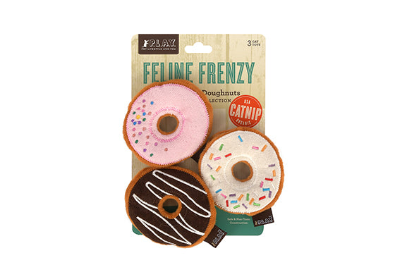 P.L.A.Y. Feline Frenzy, Catnip Toy set: Kitty Kreme Doughnuts