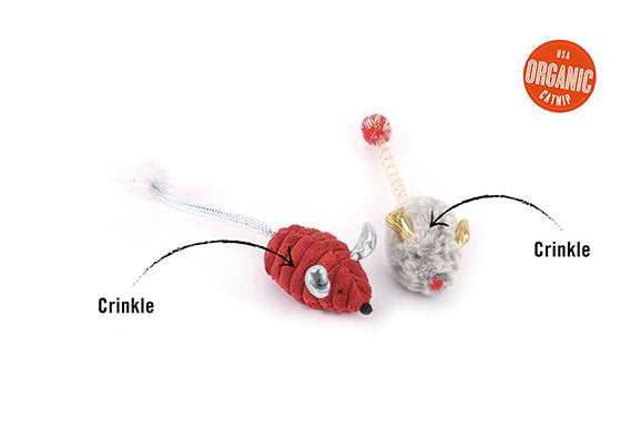 P.L.A.Y. Feline Frenzy, Catnip Toy set: Twice as Mice