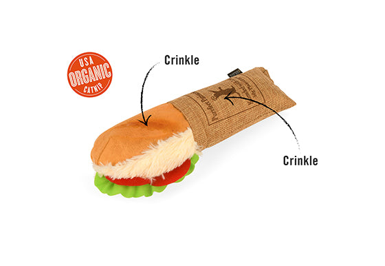 P.L.A.Y. Feline Frenzy, Catnip Kicker Toy set: Tuna Baguette