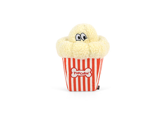 Hollywoof Cinema Squeaky Plush Dog toys, Poppin' Popcorn