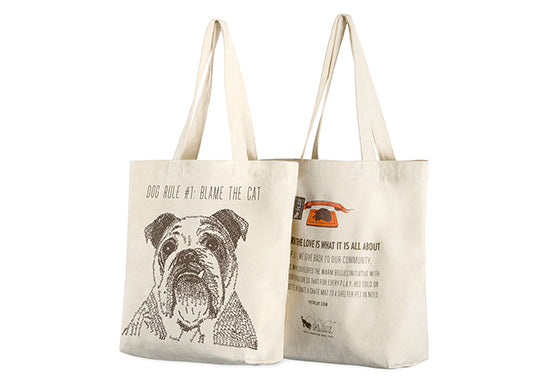 PLAY Best in Show Tote - Bulldog - DOG RULE #1 BLAME THE CAT