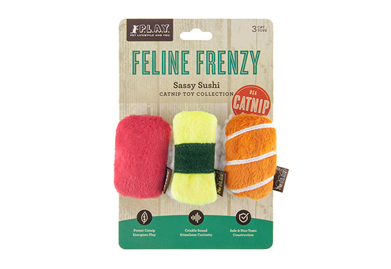 PLAY Feline Frenzy Catnip Toy Sassy Sushi