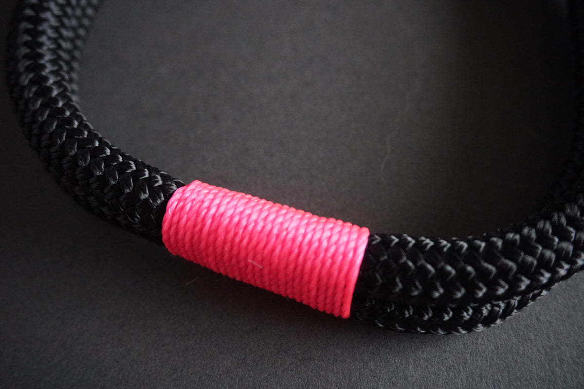 Rugged Wrist Dog Collar in French Presley Rope with tassel