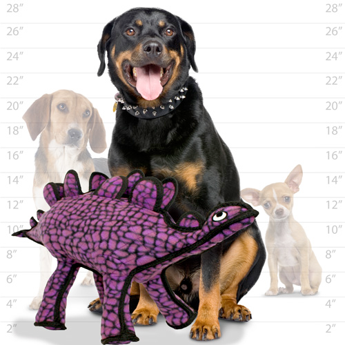 Tuffy Dinosaur Dog Tug and Fetch Toys, Stegosaurus