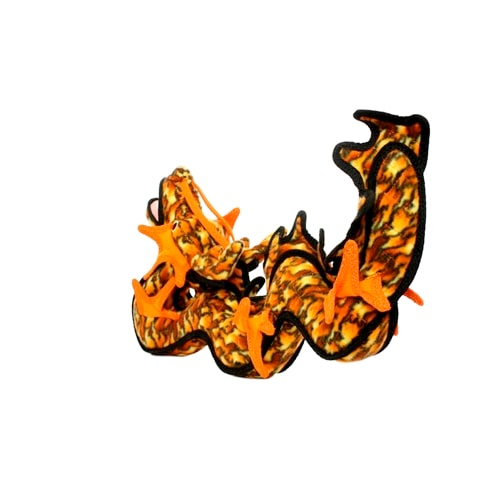 Tuffy Dragon Dog Squeaky Toys, Orange