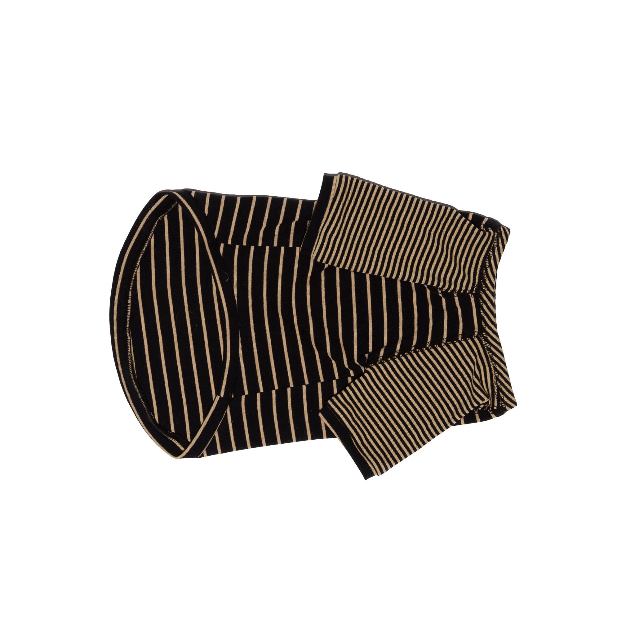 Ware of the Dog Contrast Striped Dog t shirt Black Tan