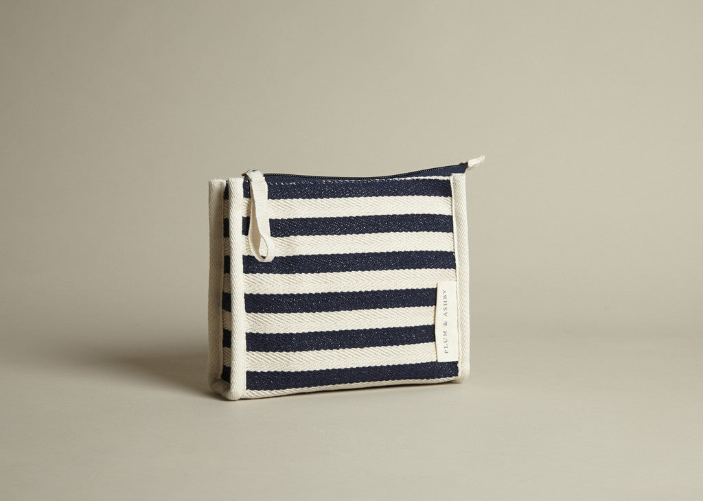 Washbag: Navy Stripe