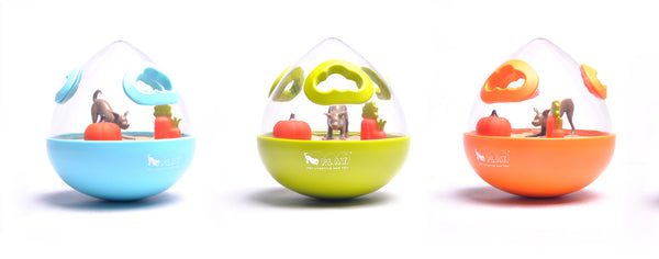 Wobble Ball 2.0 Dog Treat Dispenser Toy (Orange) from PLAY - The